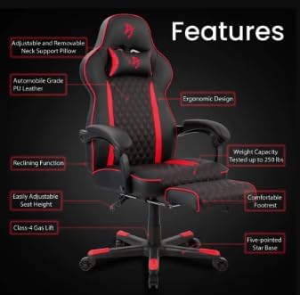 Arozzi - Mugello Special Edition Gaming Chair with Footrest - Red