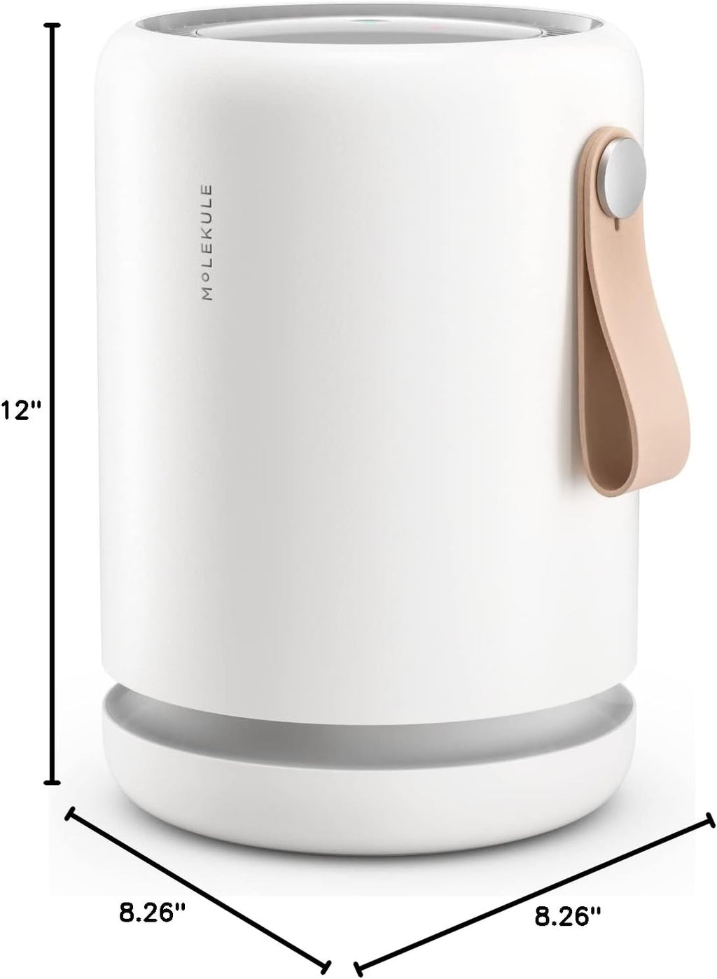 Molekule Air Purifier Mini+ - Purifies Rooms Up to 250 Sq Ft - Smart Purifier with High Pollutant Capture Rate - Air Quality Monitoring Capabilities - White