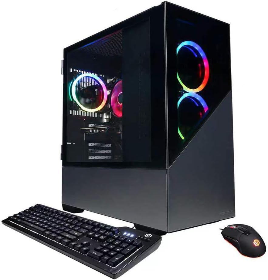 CyberpowerPC Gamer Xtreme Gaming PC Desktop, 13th Gen Intel Core i5-13400KF, NVIDIA Geforce RTX 4060 8GB, 32GB RAM, 2TB SSD, Windows 11 Home, Black