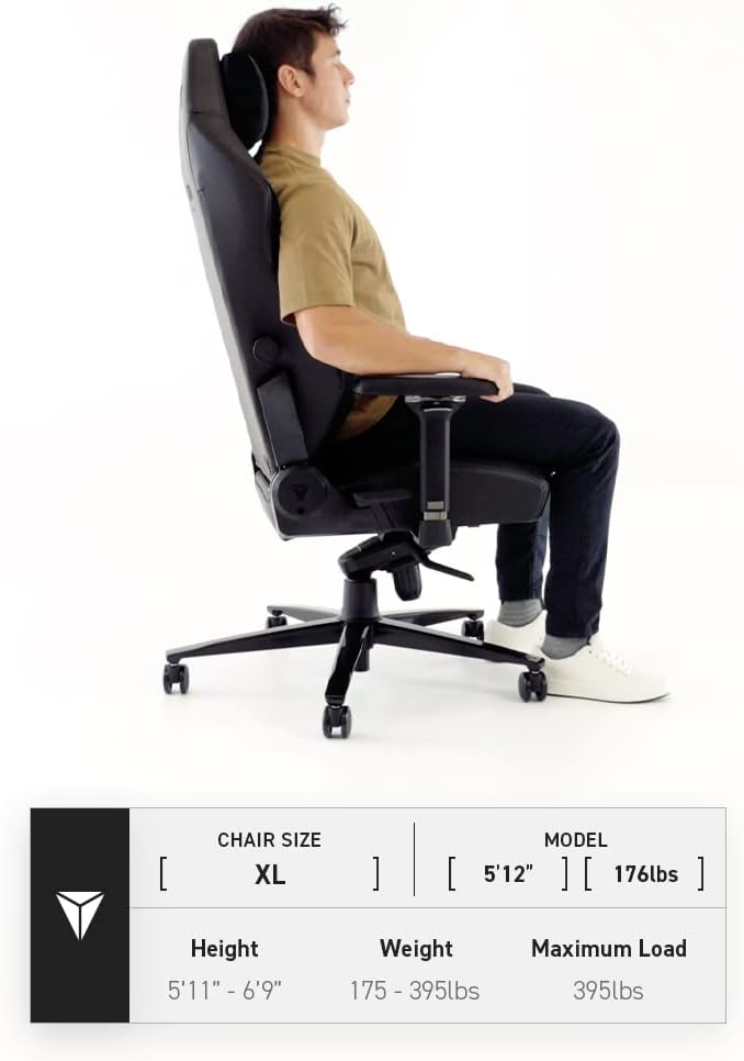 Secretlab Titan Evo Ash Gaming Chair - Reclining, Ergonomic & Heavy Duty Computer Chair with 4D Armrests, Magnetic Head Pillow & Lumbar Support - Big and Tall Up to 395 lbs - Gray - Leatherette