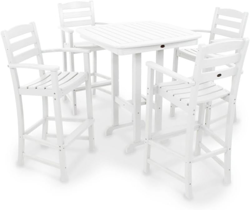 POLYWOOD® La Casa Café Bar Set, White