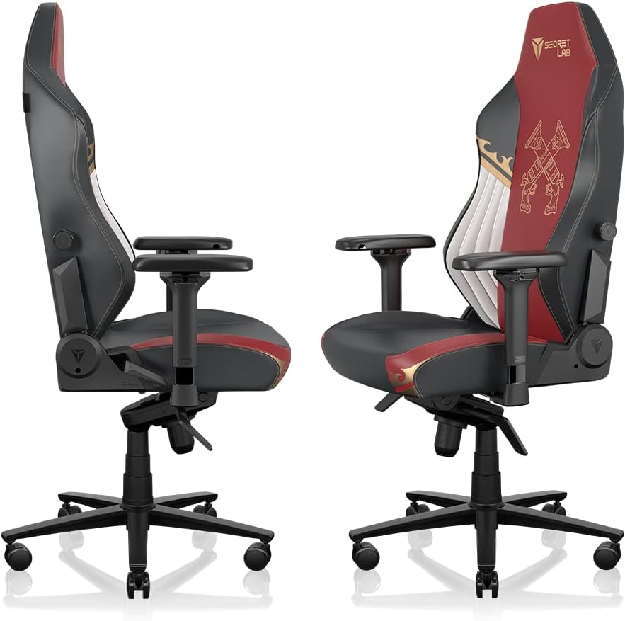 Secretlab Titan Evo Miss Fortune Gaming Chair - Reclining - Ergonomic & Comfortable Computer Chair with 4D Armrests - Magnetic Head Pillow & 4-Way Lumbar Support - Black/Red - Leatherette