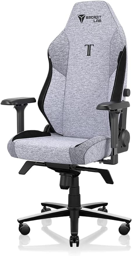 Secretlab Titan Evo Cookies & Cream Gaming Chair - Reclining, Ergonomic & Comfortable Computer Chair with 4D Armrests, Magnetic Head Pillow & 4-Way Lumbar Support - Gray - Fabric