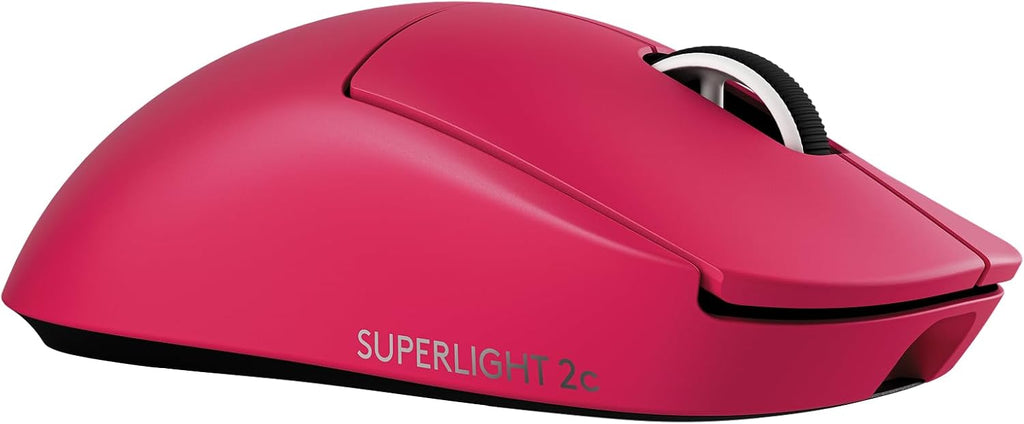 Pro X Superlight 2c Wireless Gaming Mouse: 51g Compact Mini Size, Symmetrical Shape, <8 kHz Polling, 44K DPI, PowerPlay Wireless Charging Supported, USB-C, 5 Programmable Buttons, For PC/Mac - Magenta