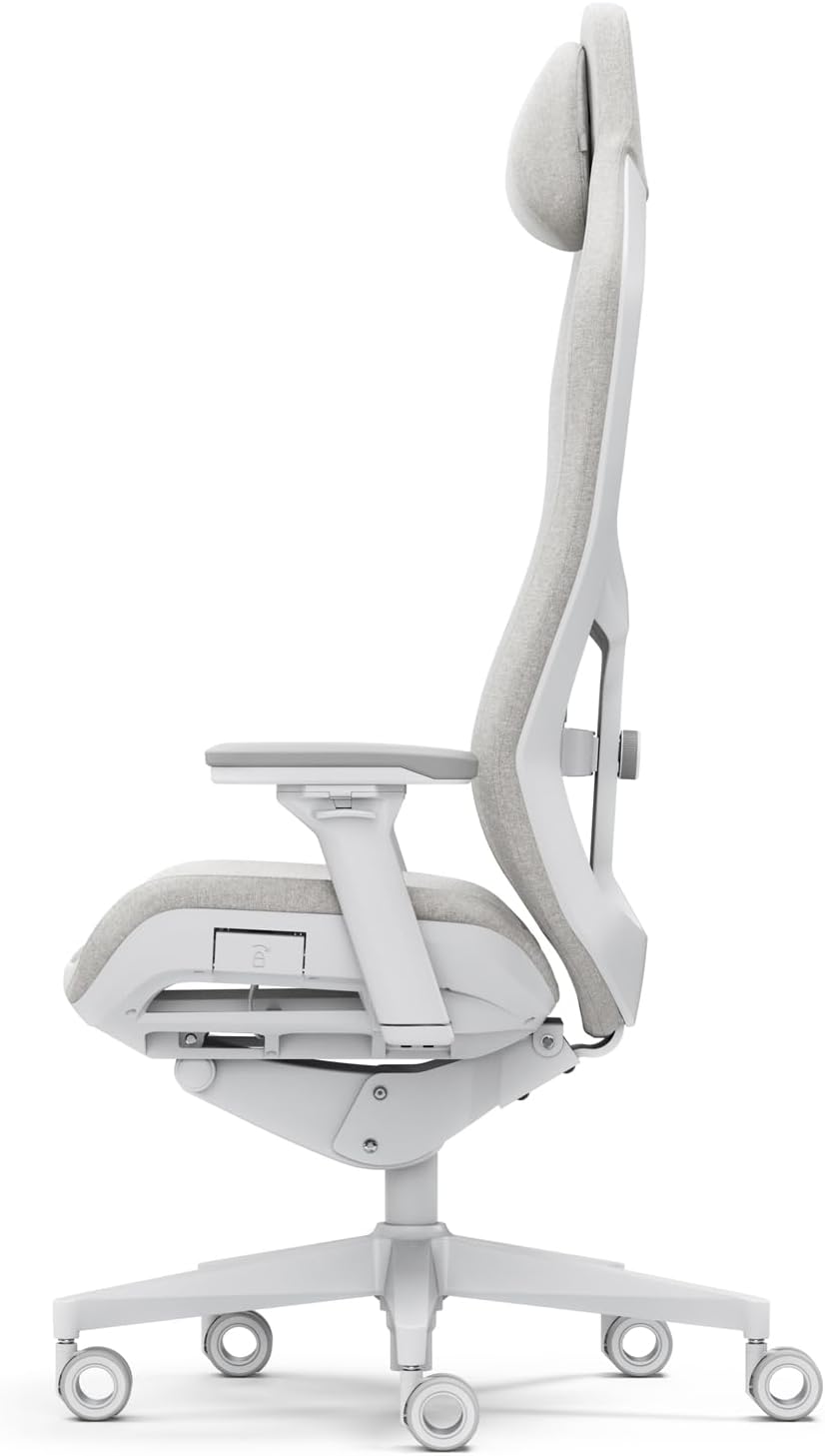 Fractal Design Refine Mesh Light Gaming Chair - Ergonomic Office Desk Chair Functionality with 4D Adjustable Armrests, High-Back Support, Lumbar Cushion, and Breathable Mesh