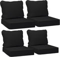 AAAAAcessories Outdoor Deep Seat Cushions, Waterproof, Fade-Resistant Patio Furniture Replacement Cushions, 23.5' x 25.5' x 5' + 23.5' x 19', Set of 4, Black