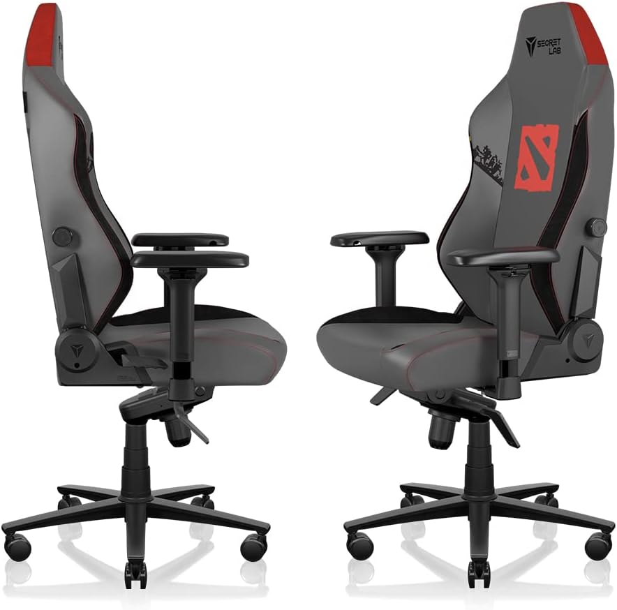 Secretlab Titan Evo Dota 2 Gaming Chair - Reclining - Ergonomic & Comfortable Computer Chair with 4D Armrests - Magnetic Head Pillow & 4-Way Lumbar Support - Black/Red - Leatherette