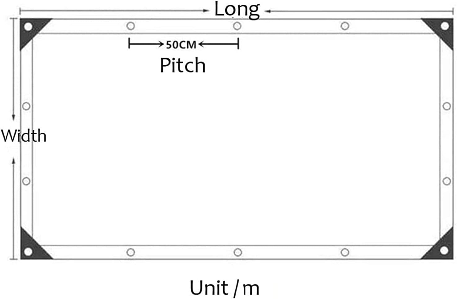 ++ Weather Resistant Pergola Side Curtains for Gazebo, Clear Tarp with Metal Grommet, Tarpaulin Cover Waterproof UV Tear and Resistant for Outdoor, Garden, Pavilion Color : Clear, Size : 15x