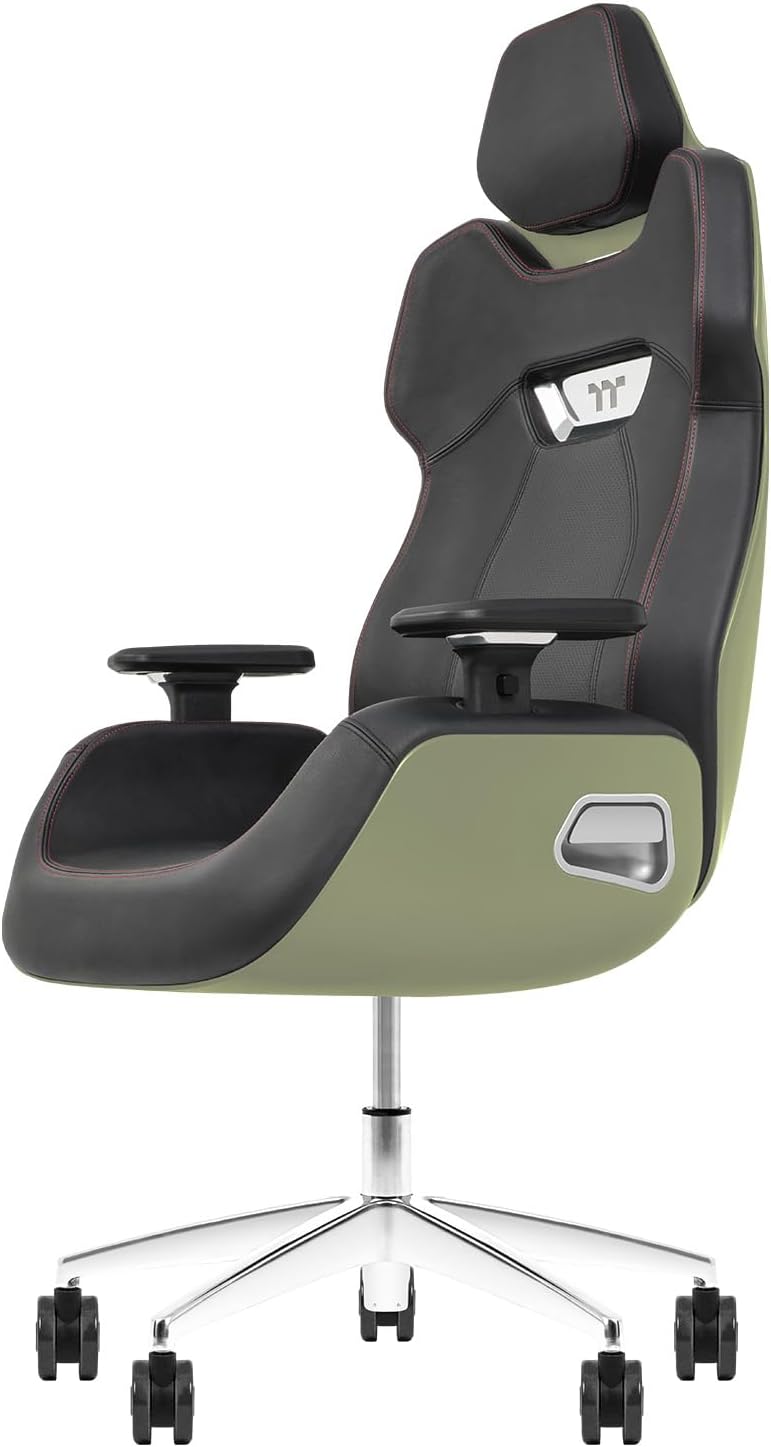 Thermaltake Argent E700 Real Leather Gaming Chair (Matcha Green) Design by Studio F. A. Porsche, GGC-ARG-BMLFDL-01
