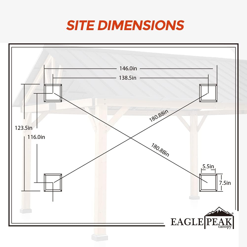EAGLE PEAK 11x13 Hardtop Gazebo, Exposed Beam A-Frame Gazebo, Galvanized Steel Gable Roof with Cedar Wood Frame, Outdoor Pavilion for Patio, Deck, Lawn and Garden, Natural Wood/Black