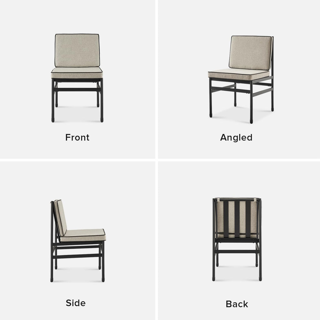 mopio Odelia 3 Piece Bistro Set 2 Dining Chairs, 1 Bistro Table for Living Room, Dining Room, Kitchen, Small Space, Sturdy BIFMA-Certified Rust-Free Metal Fram (Bistro Set of 3)