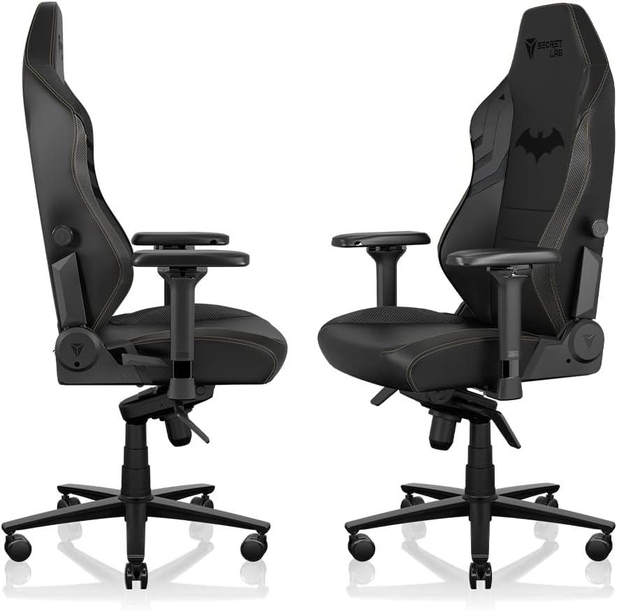 Secretlab Titan Evo Dark Knight Gaming Chair - Reclining, Ergonomic, Comfortable Computer Chair with 4D Armrests, Headrest & Lumbar Support - Small - Black - Leatherette