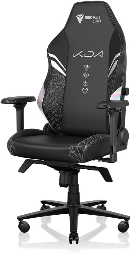 Secretlab Titan Evo K/DA All Out Gaming Chair - Reclining - Ergonomic & Comfortable Computer Chair with 4D Armrests - Magnetic Head Pillow & Lumbar Support - Small - Black - Leatherette