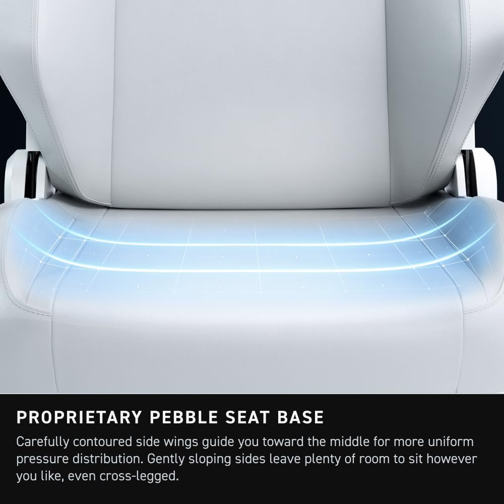 Secretlab Titan Evo NanoGen Pure White Gaming Chair - Recling - Ergonomic & Comfortable Computer Chair with 4D armrests - Magnetic Head Pillow & 4-Way Lumbar Support - Big and Tall - Leatherette