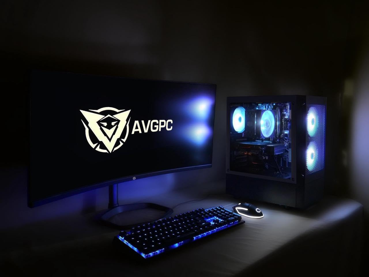 Max Gaming PC - AMD RYZEN 5 5600X 6-Core, GeForce RTX 5060, 16GB RAM, 1TB M.2 NVMe SSD, Heat-Pipe Cooler Windows 11 Black