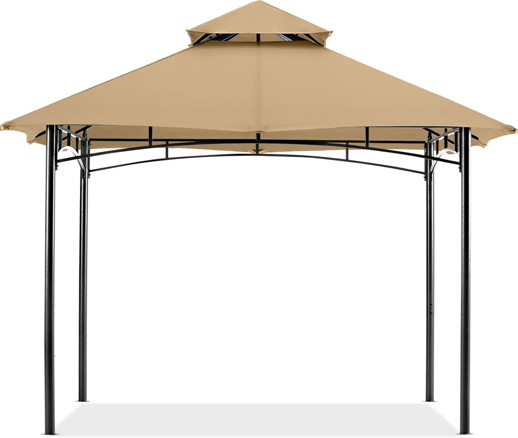 MASTERCANOPY Outdoor Garden Gazebo for Patios with Stable Steel Farme (9x9,Beige)