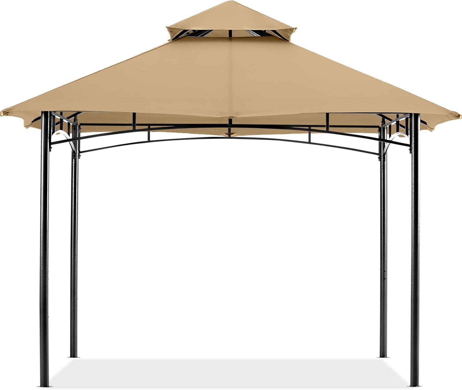 MASTERCANOPY Outdoor Garden Gazebo for Patios with Stable Steel Farme (9x9,Beige)