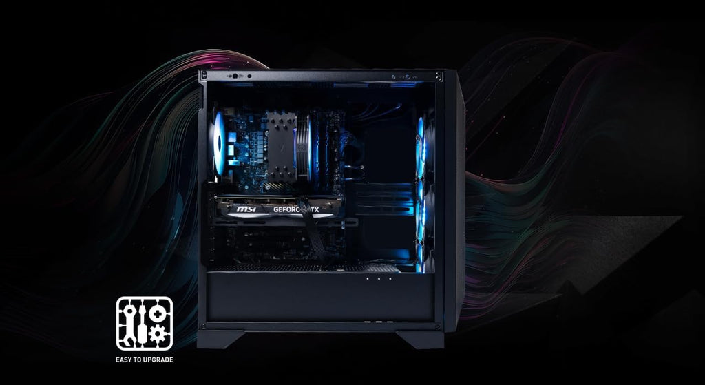 msi Aegis R2 14th Gaming Desktop Intel 10-core i5-14400F 32GB RAM 2TB SSD GeForce RTX 5050 (Up to 421 Tops) ARGB Fan Air Cooling WiFi6E 80+ Gold PSU DisplayPort Win11 ICP Hub