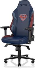 Secretlab Titan Evo Superman Gaming Chair - Reclining - Ergonomic & Comfortable Computer Chair with 4D Armrests - Magnetic Head Pillow & 4-Way Lumbar Support - Blue/Red - Leatherette