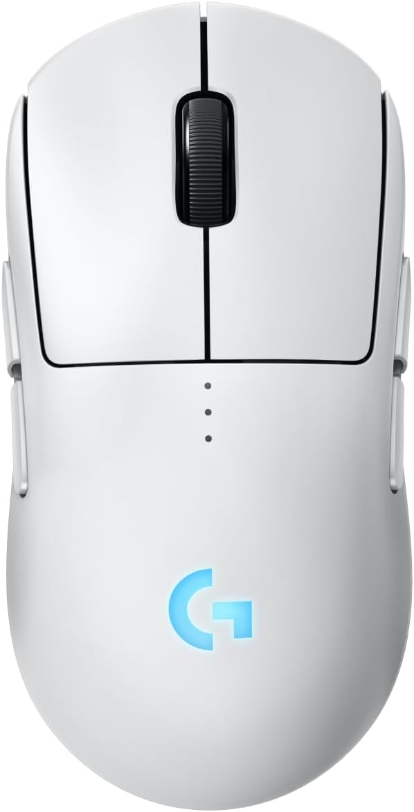 Logitech G PRO 2 Lightspeed Wireless Gaming Mouse, Right- or Left-Handed Mouse with up to 4 Customizable and Switchable Magnetic Side Buttons, 44K DPI Sensor, USB-C Charging, for PC/Mac - White