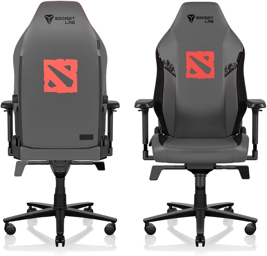 Secretlab Titan Evo Dota 2 Gaming Chair - Reclining - Ergonomic & Comfortable Computer Chair with 4D Armrests - Magnetic Head Pillow & 4-Way Lumbar Support - Black/Red - Leatherette