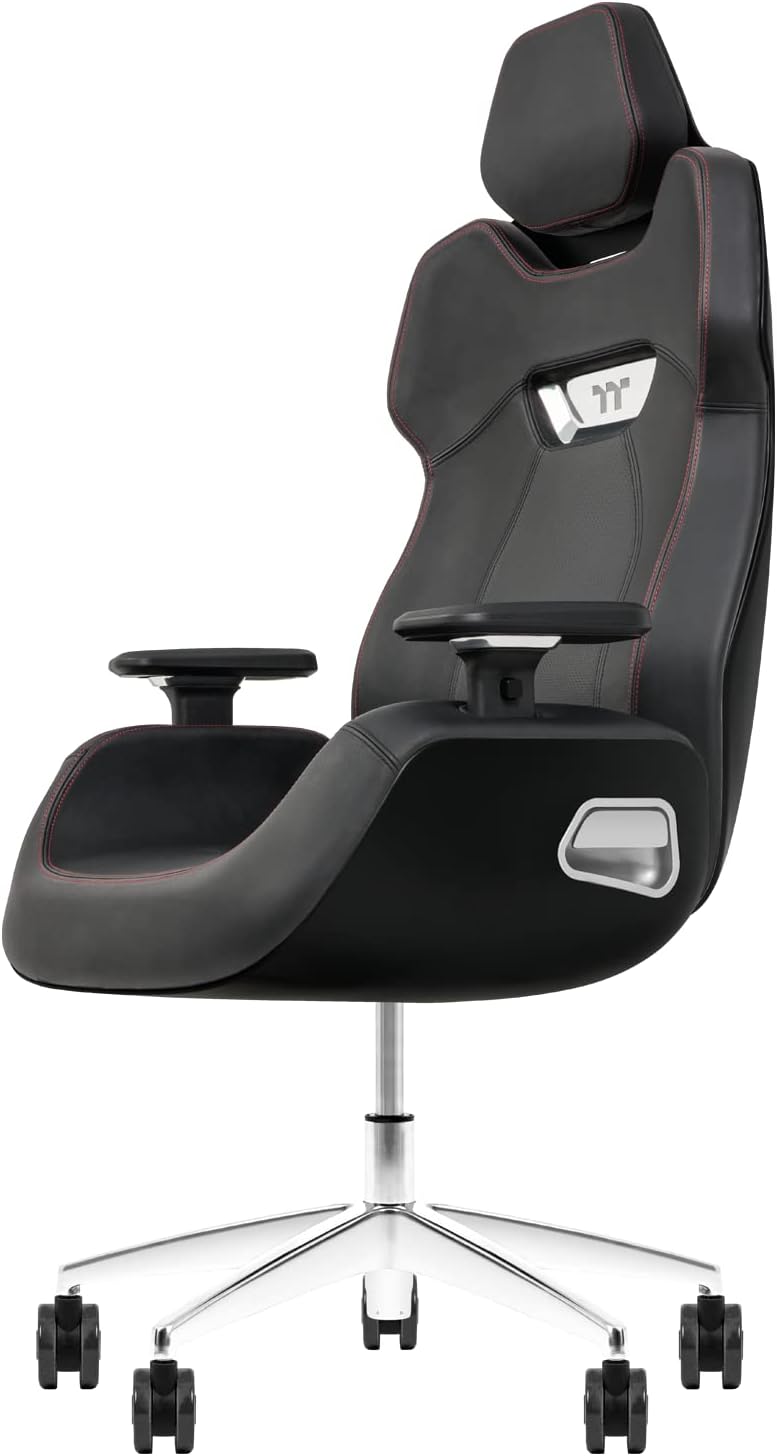 Thermaltake Argent E700 Real Leather Gaming Chair (Storm Black) Design by Studio F∙A∙Porsche, GGC-ARG-BBLFDL-01
