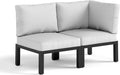 Sophia & William Outdoor Patio Furniture Set, Metal Sectional Sofa Set Patio Conversation Set with Cushions-2 x Single Sofa