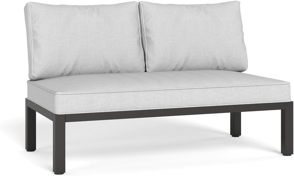 Sophia & William Metal Patio Loveseat Sofa with Cushion, Modern Patio Furniture Set for Deck Garden Backyard