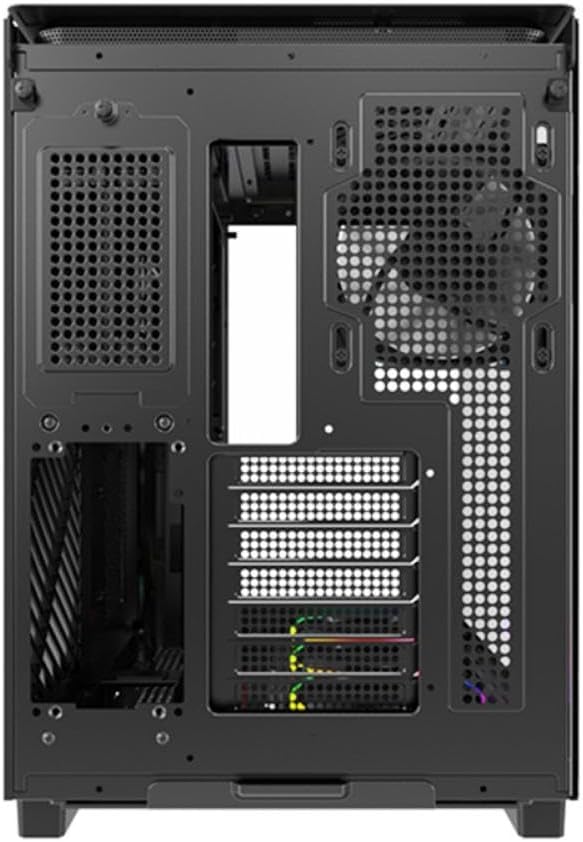 MONTECH King 95 PRO Dual-Chamber ATX Mid-Tower PC Gaming Case, High-Airflow, Toolless Panels, Sturdy Curved Tempered Glass Front, 6 ARGB PWM Fan Pre-Installed with Fan Hub, Black