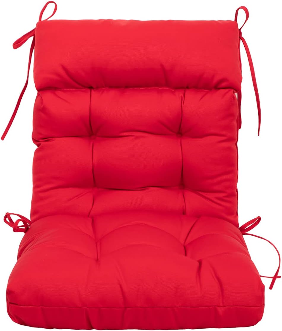ARTPLAN Patio Chair Cushion,Tufted Adirondack Outdoor Chair Cushion,Wicker High Back Outdoor Seat Cushion,Set of 4,21'X21'X4' (4 Pack)