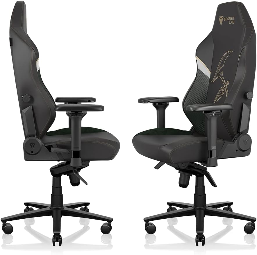 Secretlab Titan Evo Akali Gaming Chair - Reclining & Heavy Duty Computer Chair with 4D Armrests - Magnetic Head Pillow & Lumbar Support - Big and Tall 395 lbs 395 lbs - Black - Leatherette