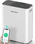 Homvana Air Purifiers for Home Larger Room Bedroom Up to 1096 Sq Ft, H13 True HEPA Air Filter with Air Quality Indicator, SilentAir Tech, Auto Mode, Ozone Free Remove 99.97% for Pets Allergies Smokers