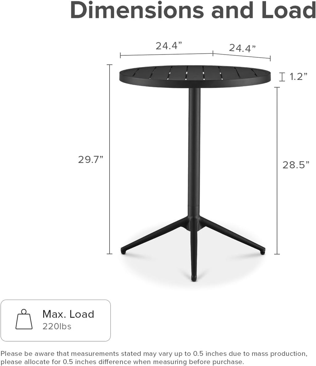 mopio Odelia 3 Piece Bistro Set 2 Dining Chairs, 1 Bistro Table for Living Room, Dining Room, Kitchen, Small Space, Sturdy BIFMA-Certified Rust-Free Metal Fram (Bistro Set of 3)