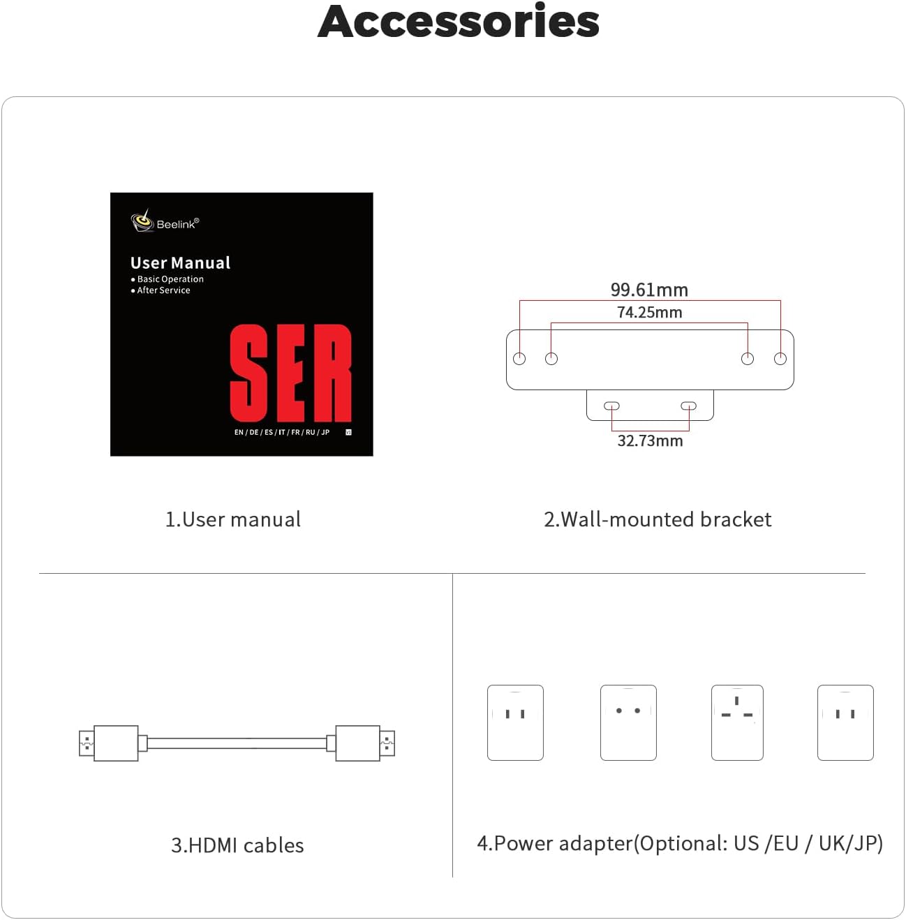 Beelink Mini PC, AMD Ryzen 5 5500U(7nm, 6C/12T) up to 4.0GHz, Mini Gaming Computer 16GB DDR4 RAM 500GB NVME SSD, Micro PC 4K@60Hz Dual Display/WiFi6/BT5.2/Office/Home/HTPC/W-11 Pro