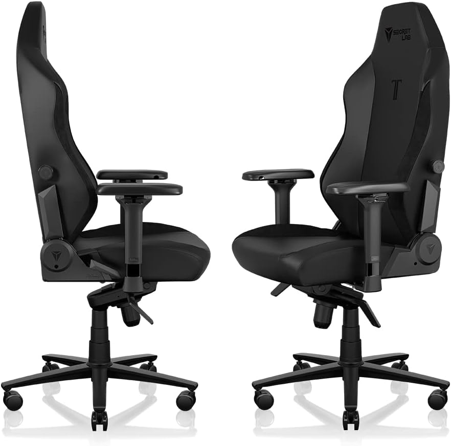 Secretlab Titan Evo Black Gaming Chair - Reclining, Ergonomic & Heavy Duty Computer Chair with 4D Armrests, Magnetic Head Pillow & Lumbar Support - Big and Tall Up to 395 lbs - Black - Leatherette