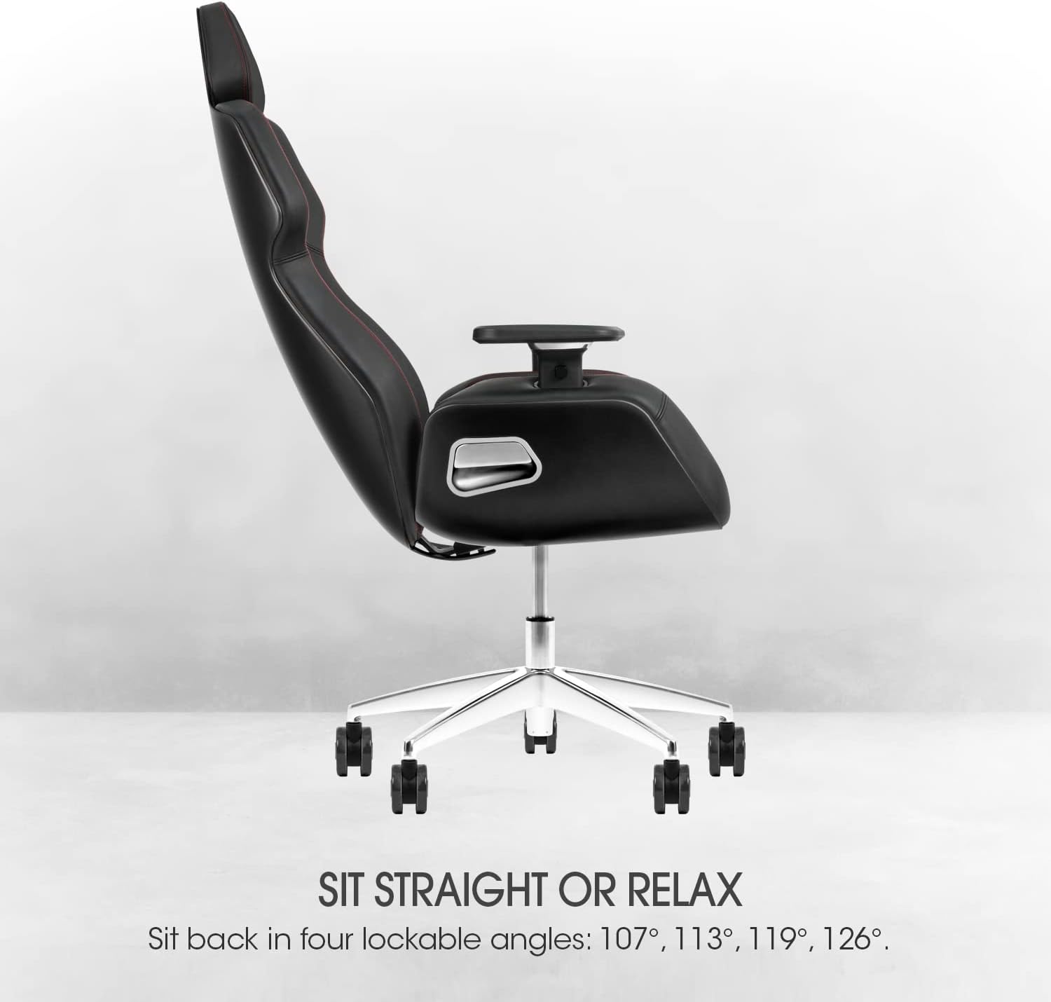Thermaltake Argent E700 Real Leather Gaming Chair (Storm Black) Design by Studio F∙A∙Porsche, GGC-ARG-BBLFDL-01