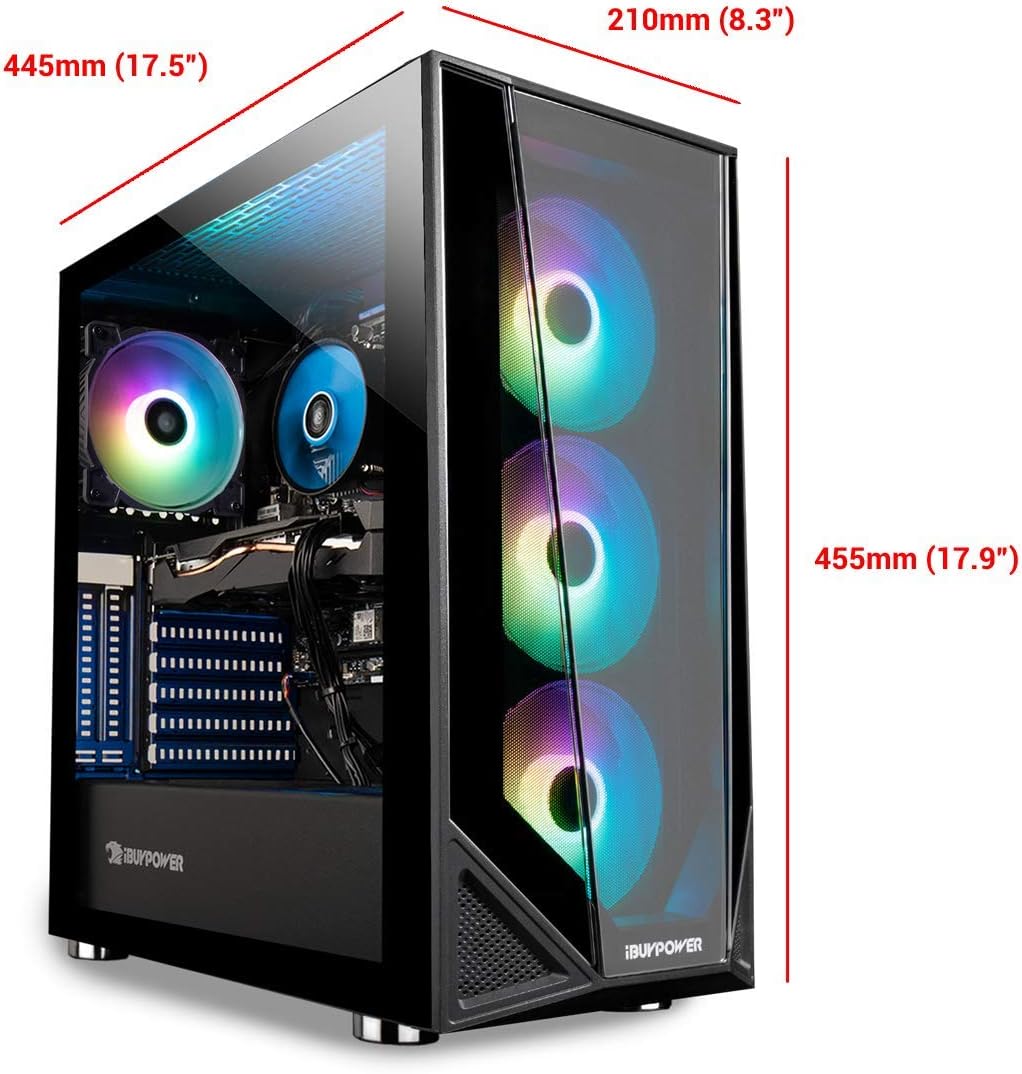 iBUYPOWER Pro Gaming PC Computer Desktop Trace 4 MR 176A (Ryzen 5 3600 3.6GHz, AMD RX 550 2GB, 8GB DDR4, 240GB SSD, WiFi Ready, Windows 10 Home)