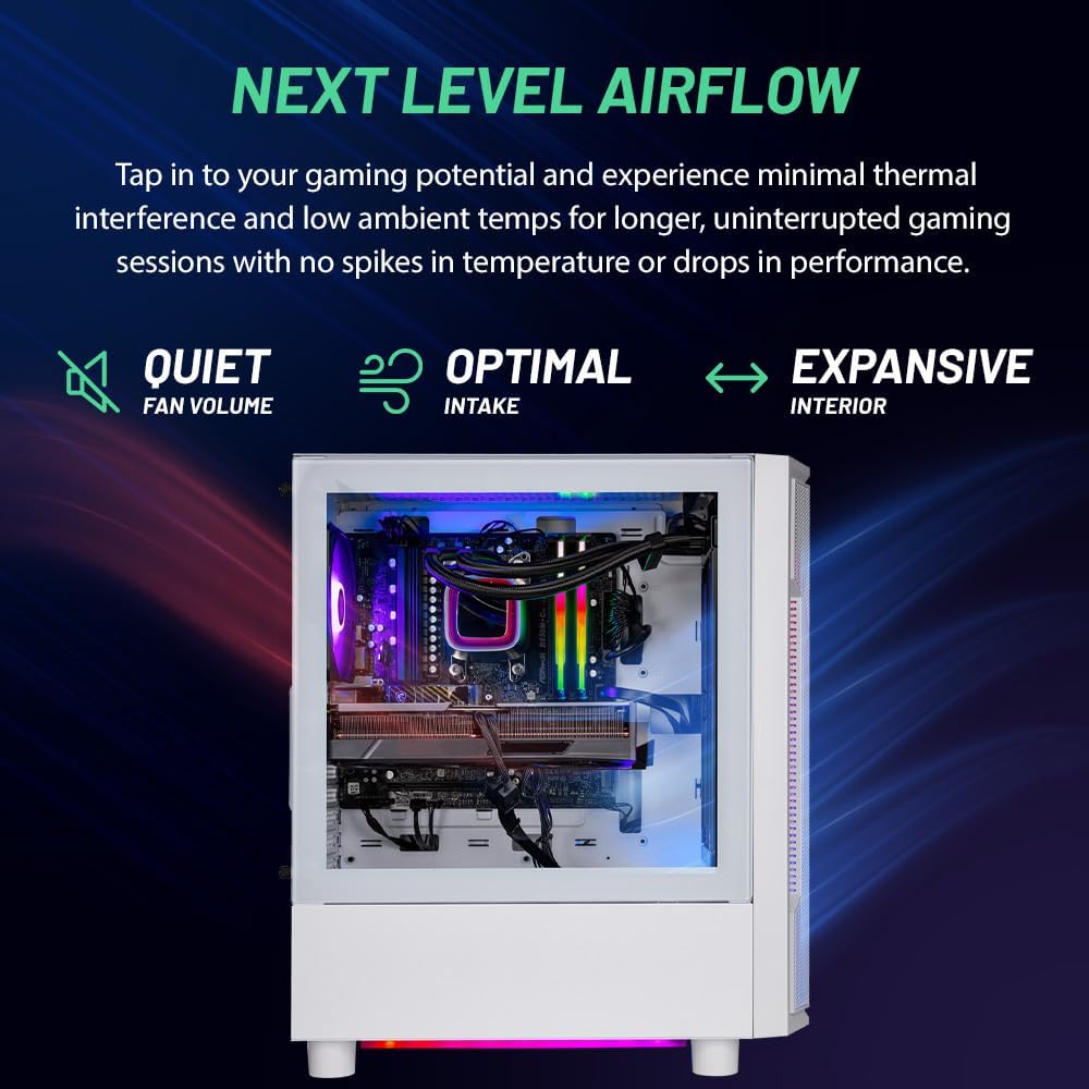 Skytech Gaming Archangel Gaming PC, AMD Ryzen 7 7800X3D 4.2GHz, NVIDIA RTX 5060 Ti 16GB, 1TB Gen4 NVMe SSD, 32GB DDR5 RAM 6000, 650W Gold PSU, 360 ARGB AIO, Wi-Fi, Win 11, Desktop