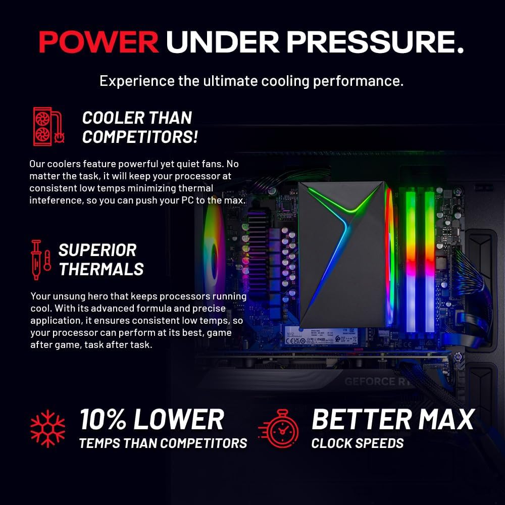Skytech Gaming Chronos 3 Gaming PC, AMD Ryzen 7 5700 3.7GHz, NVIDIA RTX 5060, 1TB NVMe SSD, 16GB DDR4 RAM 3200, 650W Gold PSU, Wi-Fi, Win 11, Desktop