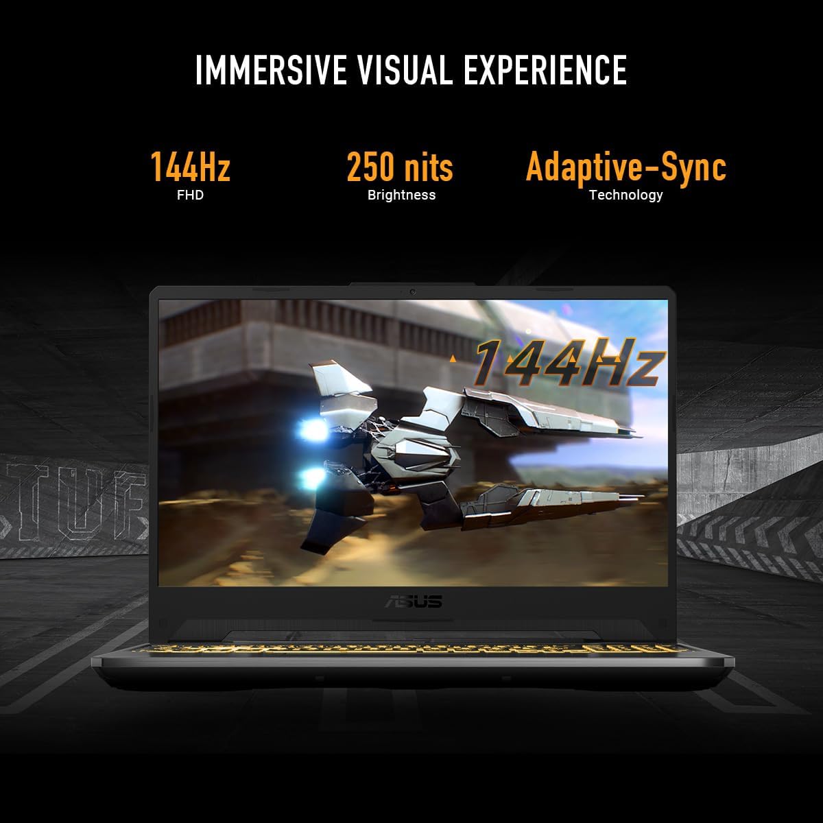 ASUS TUF Gaming A15 Gaming Laptop, 15.6' FHD 144Hz Display, NVIDIA® GeForce RTX™ 3050, AMD Ryzen™ 5 7535HS, 8GB DDR5, 512GB PCIe® Gen4 NVMe™ SSD, Wi-Fi 6, Windows 11, FA506NC-ES51
