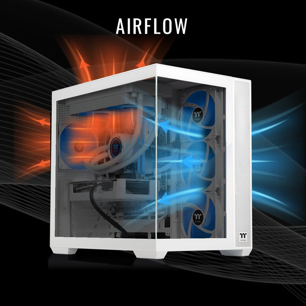 Thermaltake LCGS View 7897XS-380 Gaming Desktop (AMD Ryzen™ 7 7800X3D, ToughRam 32GB DDR5 6000MT/s RGB Memory, AMD Radeon™ RX 9070 XT, 1TB NVMe M.2, WiFi, Windows 11) V38S-B650-97X-LCS