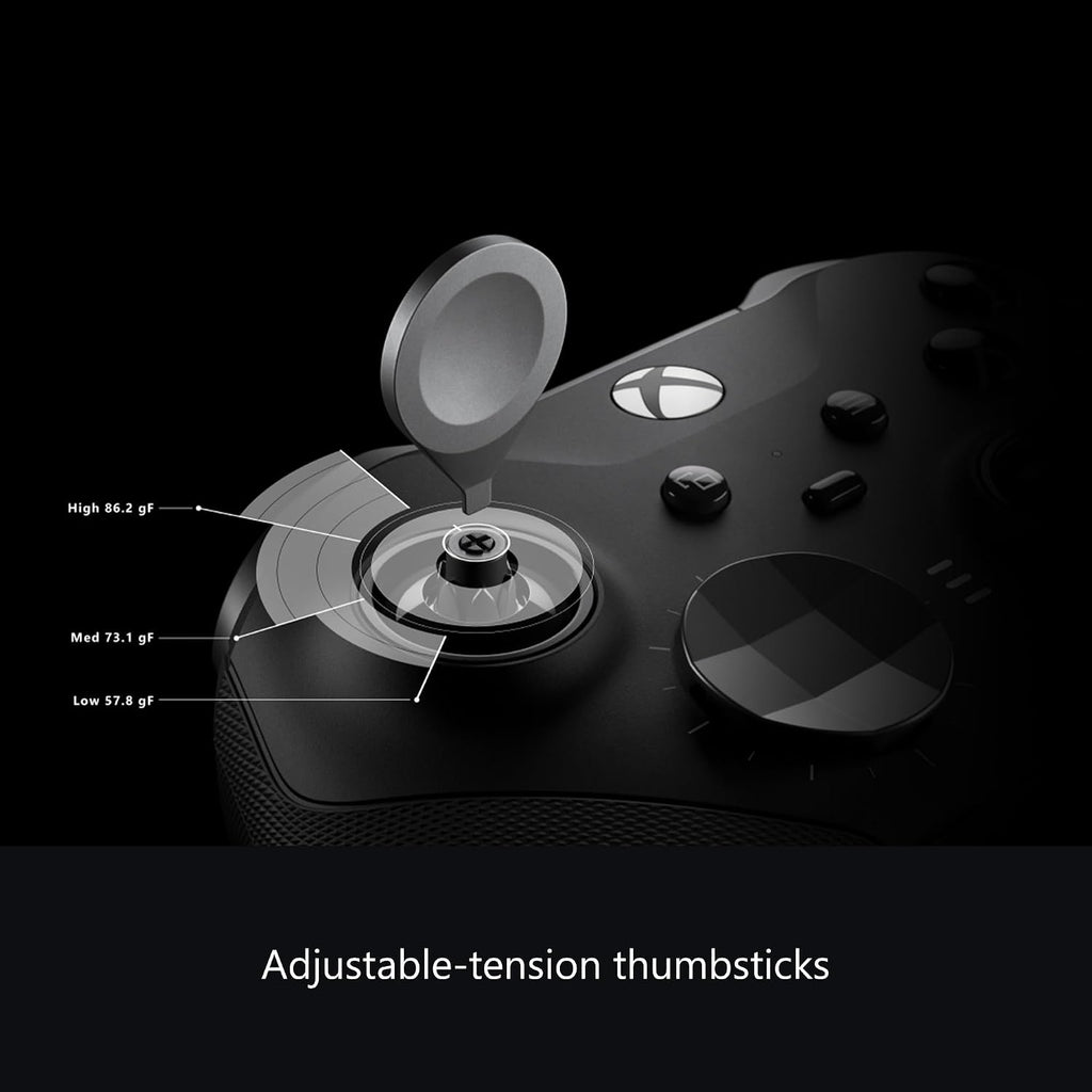 Xbox Wireless Gaming Controller | Elite Series 2 | Black | Xbox, PC, and Android | Adjustable Thumbsticks | Trigger Locks