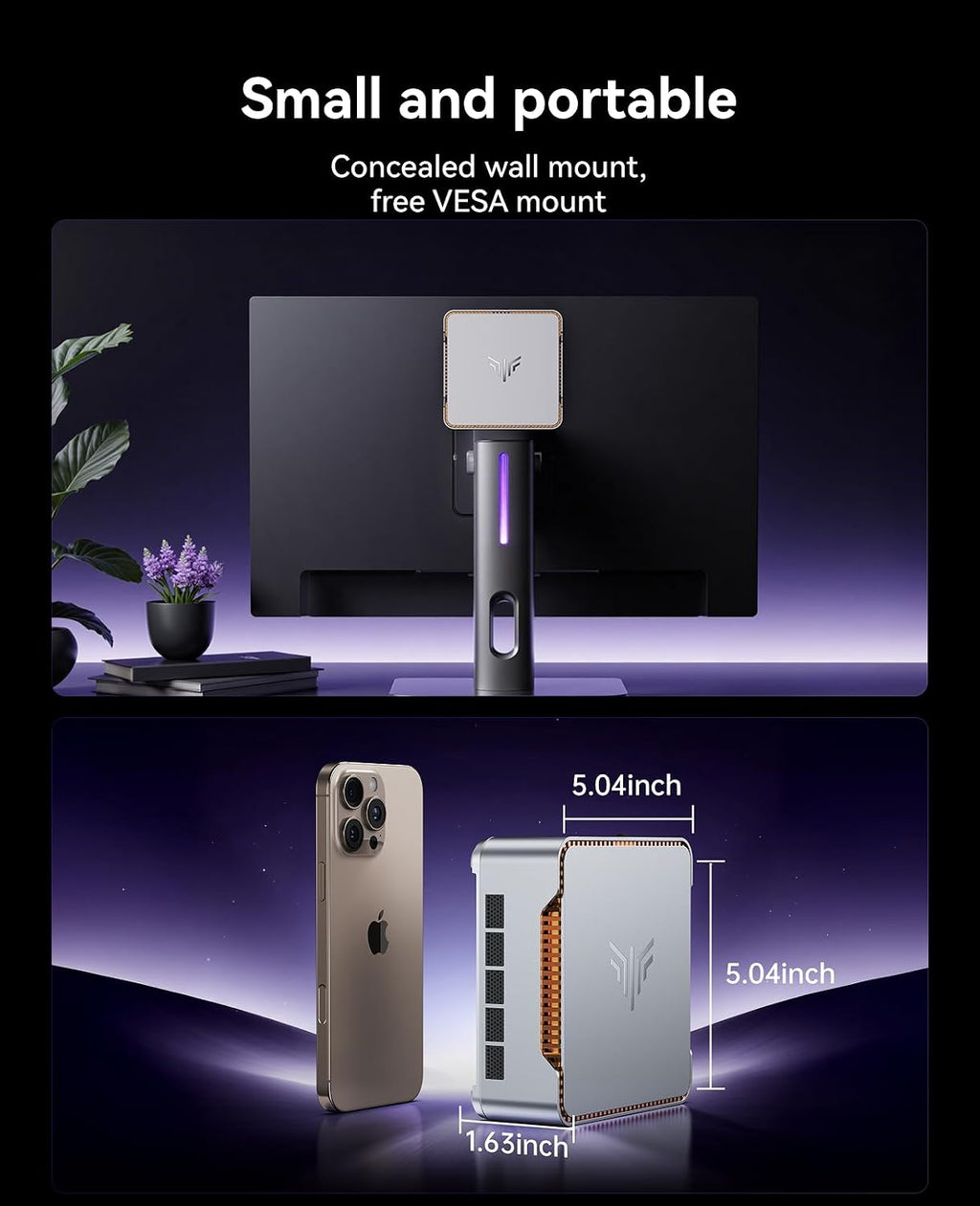 KAMRUI Hyper H2 Mini Gaming PC, in-tel Core i9-11900H (Beat 1195G7/5825U, up to 4.9GHz) 32GB RAM 1TB SSD Mini Desktop Computers, Triple 4K Display 6*USB3.2, USB-C, HDMI, DP, WiFi6, BT5.2, Office Home
