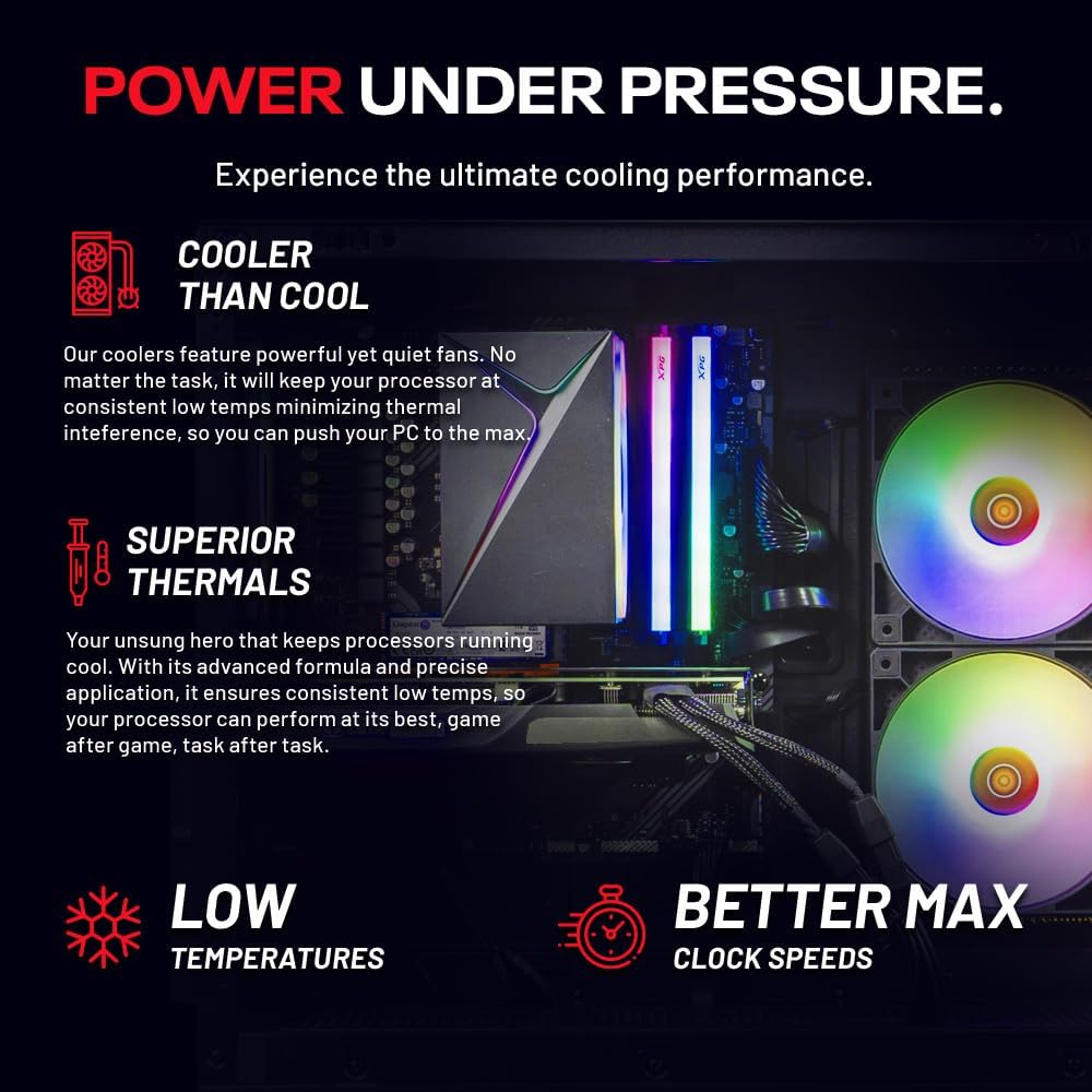 Skytech Gaming Azure 3 Gaming PC, AMD Ryzen 5 7600 3.8GHz, NVIDIA RTX 5060, 1TB NVMe SSD, 16GB DDR5 RAM 6000, 650W Gold PSU, Wi-Fi, Win 11, Desktop