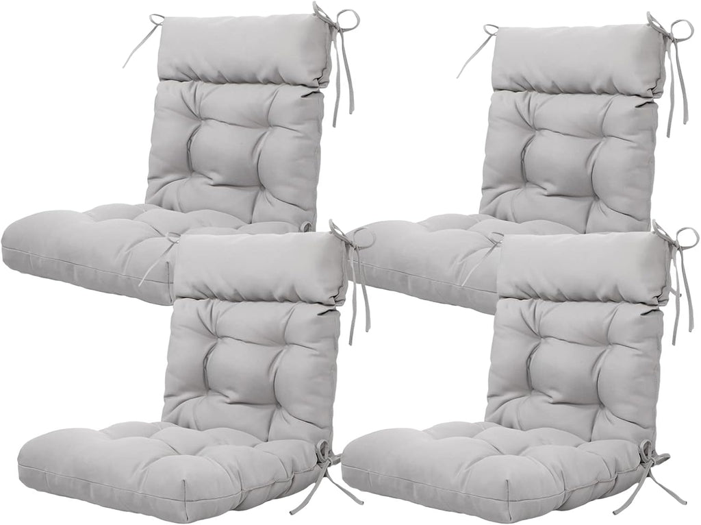 ARTPLAN Patio Chair Cushion,Tufted Adirondack Outdoor Chair Cushion,Wicker High Back Outdoor Seat Cushion,Set of 4,21'X21'X4' (4 Pack)