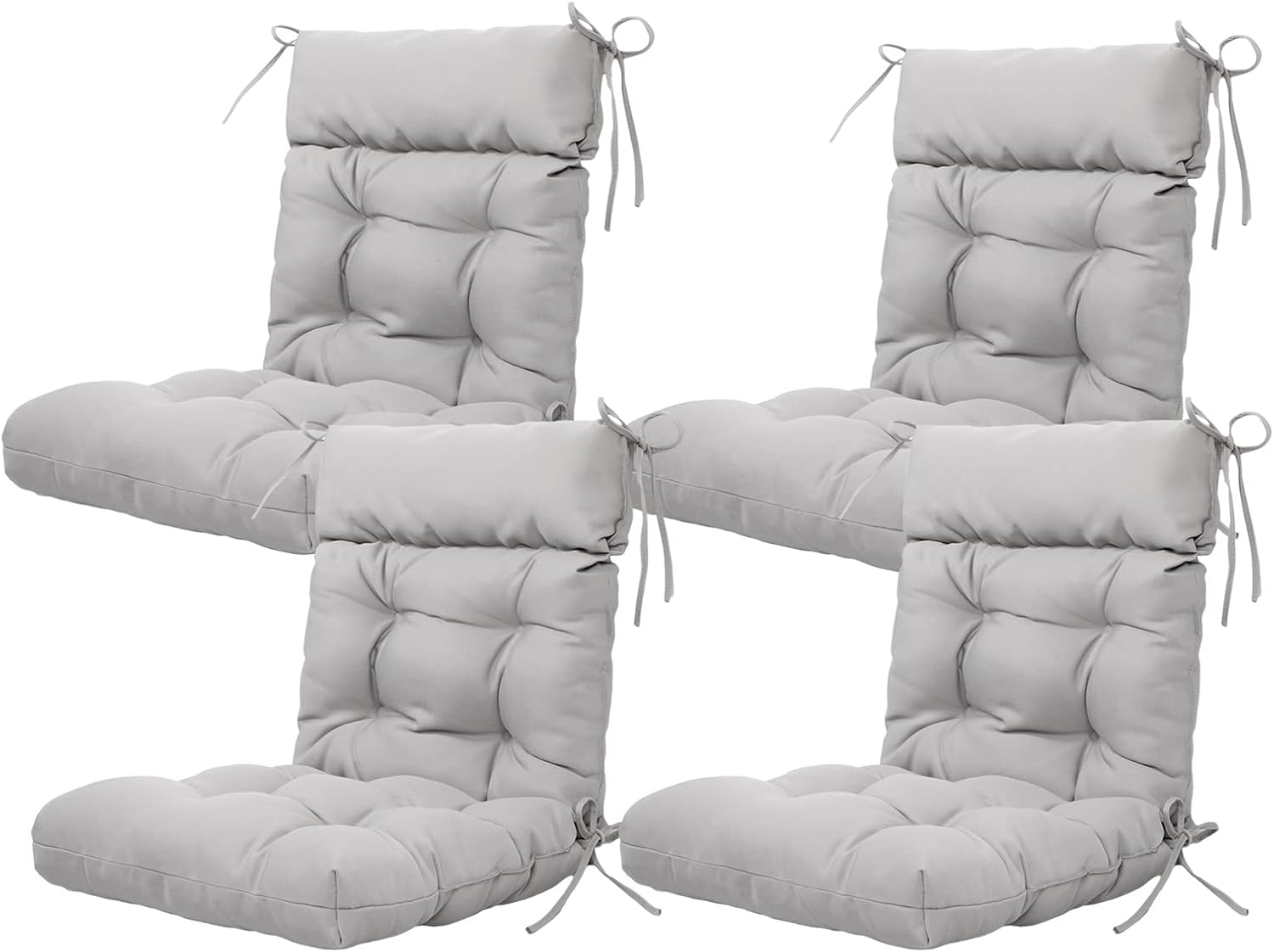 ARTPLAN Patio Chair Cushion,Tufted Adirondack Outdoor Chair Cushion,Wicker High Back Outdoor Seat Cushion,Set of 4,21'X21'X4' (4 Pack)