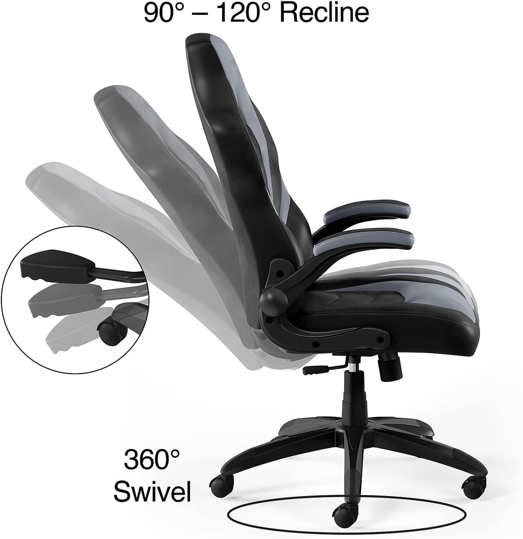 STAPLES Emerge Vortex Gaming Chair, Ergonomic, Adjustable Height, Swivel, Black, 2-Pack
