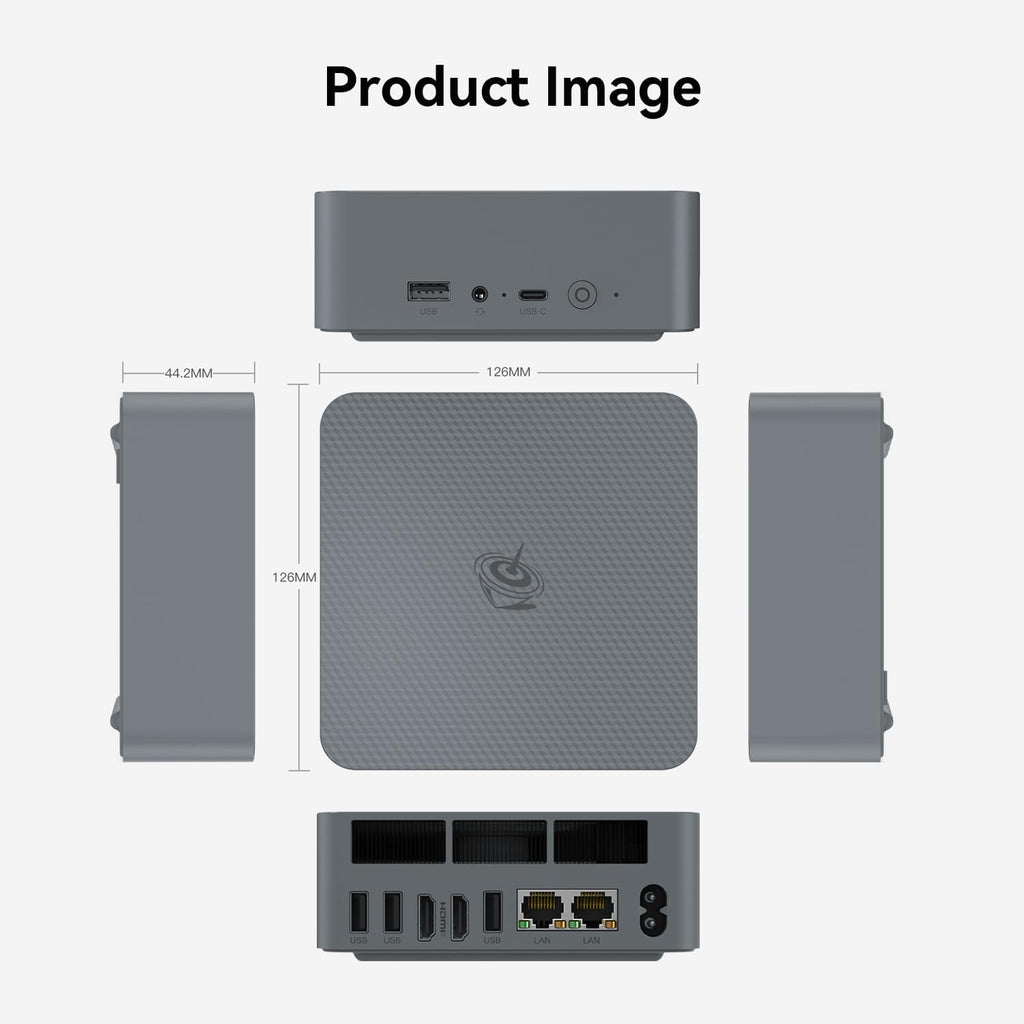 Beelink EQR7 Mini PC, AMD Ryzen 7 7735HS(6nm, 8C/16T) up to 4.75GHz, Mini Computer 24GB LPDDR5 RAM 1TB M.2 PCIe 4.0 SSD, Micro PC 4K@60Hz Dual Display, Built-in PSU WiFi6/BT5.2/1000Mbps