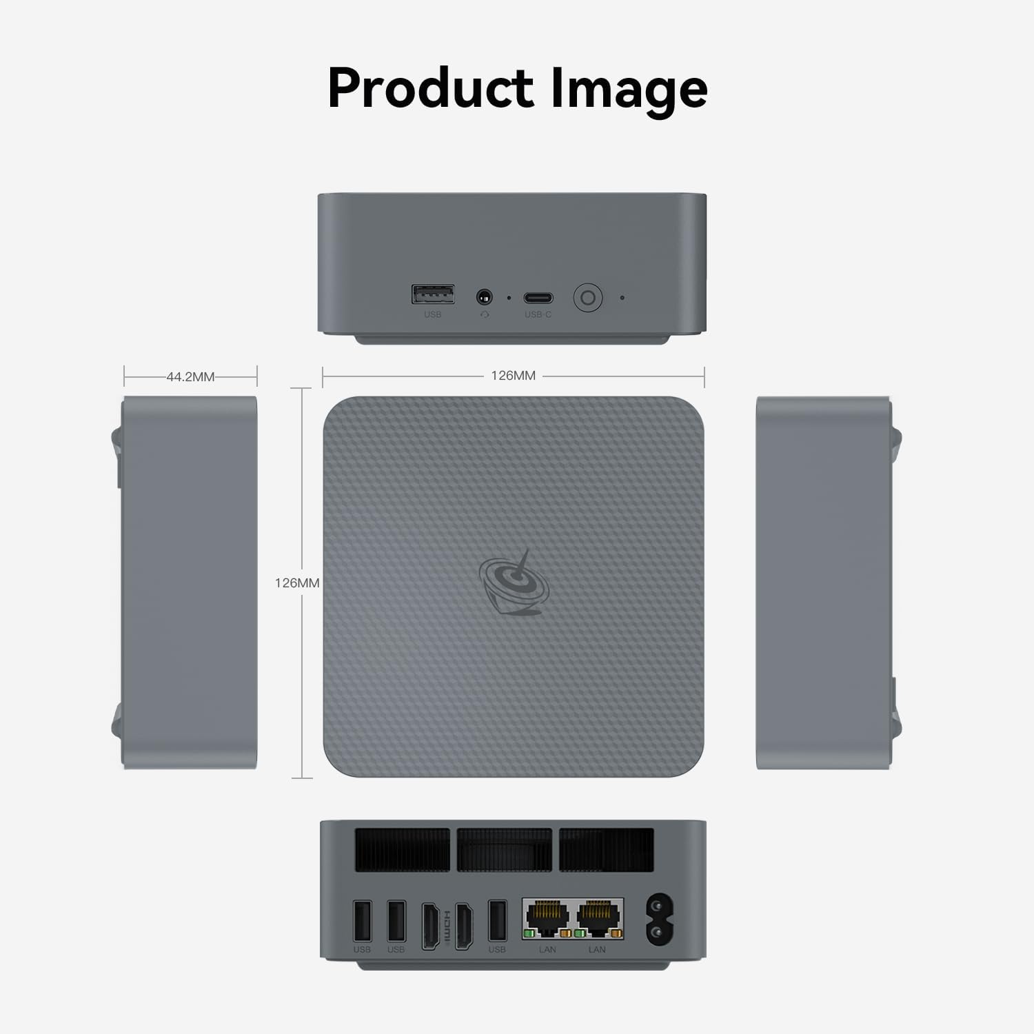 Beelink EQR7 Mini PC, AMD Ryzen 7 7735HS(6nm, 8C/16T) up to 4.75GHz, Mini Computer 24GB LPDDR5 RAM 1TB M.2 PCIe 4.0 SSD, Micro PC 4K@60Hz Dual Display, Built-in PSU WiFi6/BT5.2/1000Mbps