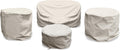 Patio Furniture Set Cover for Loveseat 2Chairs and Table: Waterproof, UV and Fade Resistant - All Season Outdoor Protection Cover with Cord Lock, Khaki